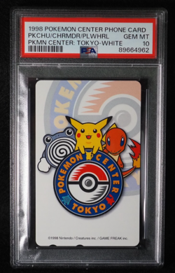PSA 10 Pokemon Phone Card Pikachu & Friends White Japanese Center Tokyo 1998 - Image 1