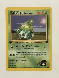 Pokemon TCG Erika's Bulbasaur Gym Challenge Card 1st Edition 39/132 - Image 1