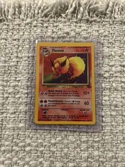 Pokemon TCG Flareon Holo Rare Card Jungle Set 3/64 - Image 1