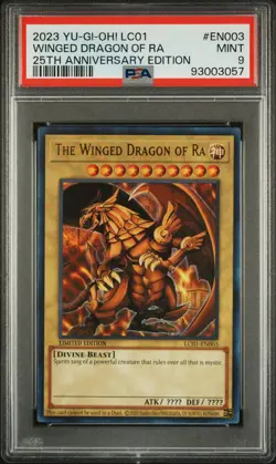 PSA 9 - Yu-Gi-Oh Card - LC01-EN003 - THE WINGED DRAGON OF RA (ultra rare) - MINT - Image 1