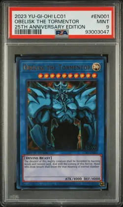 PSA 9 - Yu-Gi-Oh Card - LC01-EN001 - OBELISK THE TORMENTOR (ultra rare) - MINT - Image 1