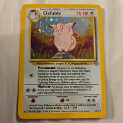 Clefable 1/64 Jungle Holo Rare Pokemon Card 1999 WOTC - Image 1