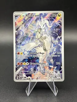 Pokemon Reshiram Card Powerful Rage & Virtuous Flame Holo - Image 1