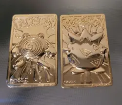 Pokemon Burger King 1999 23k Gold Plated Trading Card Pokeball Poliwhirl Togepi - Image 4