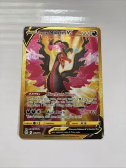 Pokemon Galarian Moltres v TCG Brilliant Stars Holo Card 183/172 Secret Rare - Image 1