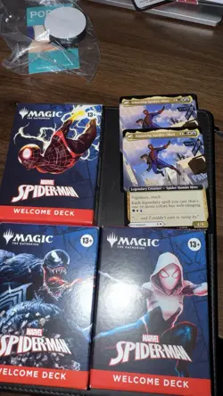 Lot of 3 NYCC 2025 MTG Sealed Marvel Spider-Man Welcome Deck With 2x Promo Card - Image 1