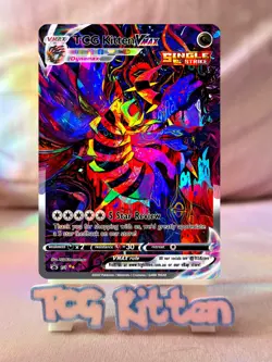 *CUSTOM* Giratina 186/196 VMAX Cracked Ice Holo Handmade Proxy Card TCGKITTEN - Image 1