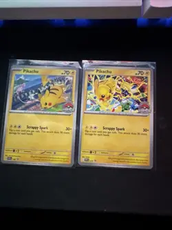 2X Pikachu Promo 2025 World Championships SVP EN 225 Pokemon Card Worlds VLP - Image 1