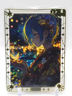 Goddess Story - Gold Metal Waifu Card - Rem & Ram - NUMBERED 060/100 - Image 2