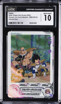 2024 SUPER DRAGON BALL HEROES DRAMA ART CARD COLL VEGETA CGC 10 GEM MINT - Image 1