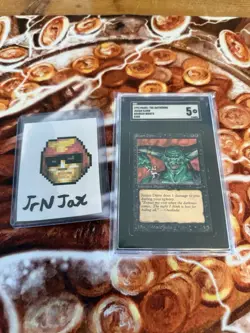 Magic The Gathering MTG Arabian Nights JUZAM DJINN SGC 5 FRESH GRADE - Image 1