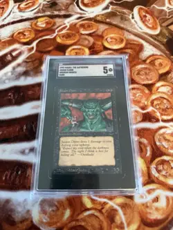 Magic The Gathering MTG Arabian Nights JUZAM DJINN SGC 5 FRESH GRADE - Image 2