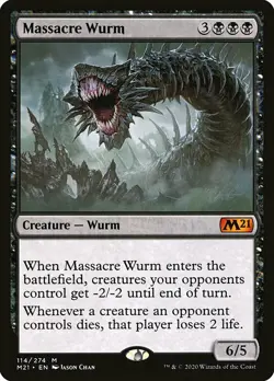 1x Massacre Wurm - NM English MTG - Magic 2021 - Image 1