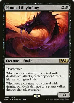 1x Hooded Blightfang - NM English MTG - Magic 2021 - Image 1