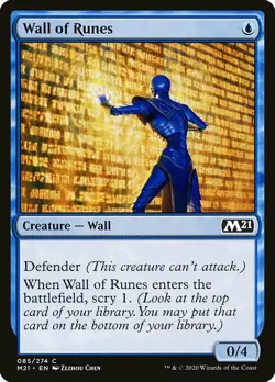 1x Wall of Runes - NM English MTG - Magic 2021 - Image 1