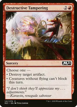 1x Destructive Tampering - NM English MTG - Magic 2021 - Image 1