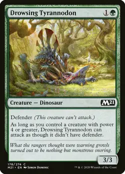 1x Drowsing Tyrannodon - NM English MTG - Magic 2021 - Image 1