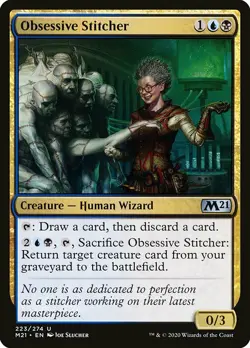 1x Obsessive Stitcher - NM English MTG - Magic 2021 - Image 1