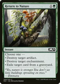 1x Return to Nature - NM English MTG - Magic 2021 - Image 1