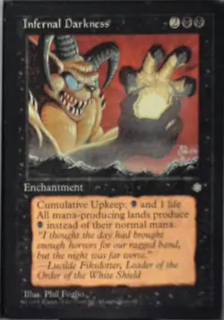 Infernal Darkness - Ice Age: #135, Magic: The Gathering Nm R109 - Image 1