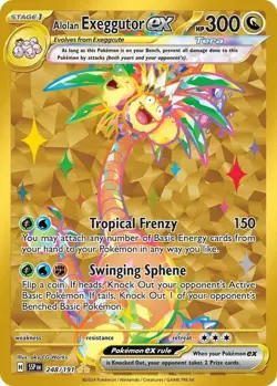 Pokemon Surging Sparks Alolan Exeggutor ex 248/191 Hyper Rare Holofoil Card - Image 1