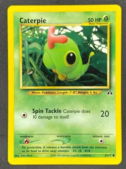 Pokemon Caterpie 53/75 N2 Neo Discovery Unlimited LP/NM - Image 1