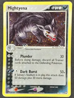 Pokemon Mightyena Cosmos Holo 18/108 EX Power Keepers MP - Image 1