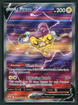 NM Raikou V GG41/GG70 Crown Zenith Galarian Gallery Pokemon TCG - Image 1