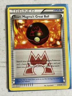 Team Magma's Great Ball - Double Crisis 31/34 Uncommon Non-Holo Pokemon TCG - Image 1