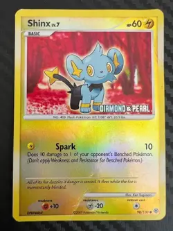 Pokemon TCG Shinx Reverse Holo Stamp 98/130 Diamond & PearlHP/DMG - Image 1