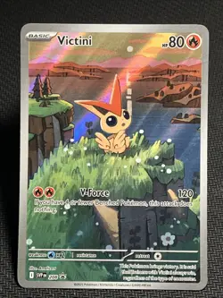 Victini Black Star Promo SVP208 NM Black Bolt White Flare Pokemon Normal Size - Image 1