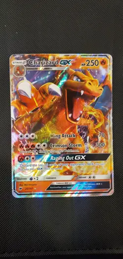 2017 POKEMON SUN & MOON BURNING SHADOWS #20/147 CHARIZARD GX HOLO - Image 1