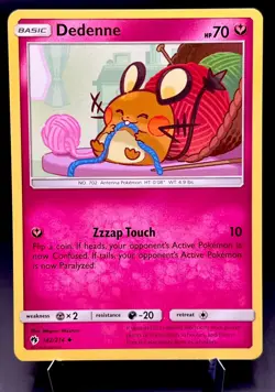 Dedenne 142/214 NM Non Holo Cute Yarn Discontinued Pink Fairy Pokemon Card! - Image 1
