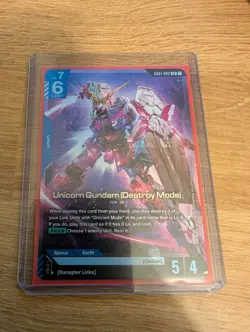 Unicorn Gundam (Destroy Mode) Foil - GD01-002 NM - TCG Card Game - Image 1