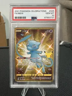 Pokemon TCG Mew EX Celebrations Classic Collection Holo Ultra Rare Card 88/92 - Image 1