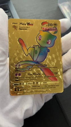 Mew Vmax Rainbow Gold Foil Textured Display Card - Image 2