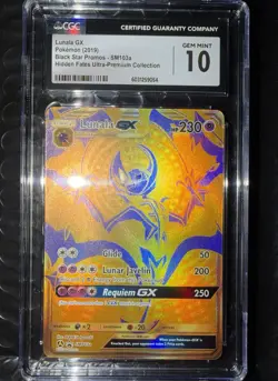 CGC 10 Lunala GX 2019 Black Star Promo SM103a Pokemon Card - Image 1