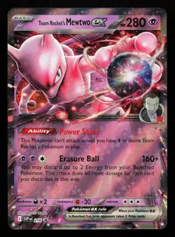 Team Rocket's Mewtwo ex 216 Scarlet & Violet Promo Pokemon Card - Image 1