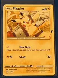 Pokemon Pikachu 25th Anniversary Promo Card 25/25 Holo Rare - Image 1