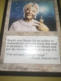 1996 MTG Magic The Gathering MIR Mirage Vintage Enlightened Tutor - Image 4
