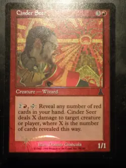 mtg magic cinder seer urza's destiny FOIL ENGLISH voyant des cendres destinee - Image 1
