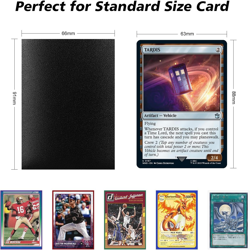 Black MTG Card Sleeves 300CT, Matte Textured Back Card Sleeve Deck Card Protecto - Image 3