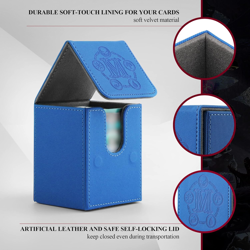 Strong Magnetic Card Deck Box for MTG Cards Fits 100 Plus Sleeved Cards PU Leath - Image 2