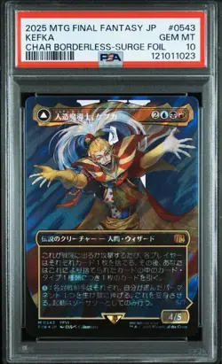 Mtg Ff Artificial Wizard Kefka Borderless Surge Foil Psa10 - Image 1