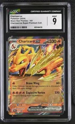 CGC 9 CHARIZARD EX 161 BLACK STAR PROMOS SUPER PREMIUM COLLECTION POKEMON MINT - Image 1