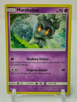 SWIRL Marshadow SM93 Pokemon TCG Sun & Moon Black Star Promo Holo Rare - Image 1