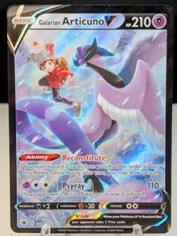 Galarian Articuno V TG16/TG30 Pokemon Swsh10: Astral Radiance Trainer Gallery - Image 1