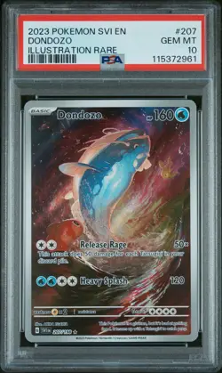 2023 POKEMON SVI EN-SCARLET & VIOLET ILLUSTRATION RARE #207 DONDOZO PSA 10 - Image 1