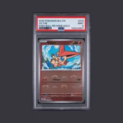 2025 POKEMON BLK EN-BLACK BOLT | POKE BALL REVERSE HOLO VICTINI 012 - Image 1