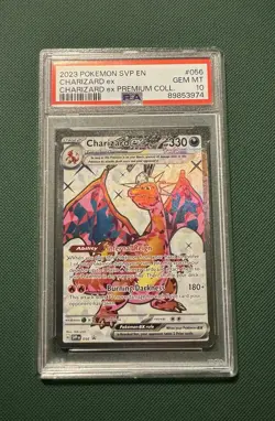 Pokemon 2023 SVP EN-SV Black Star Promo #056 Charizard EX PSA 10 Gem MT - Image 1